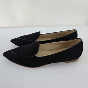 Mavette Pointed Toe Loafers Size 42 Black Suede Slip-on Shoes NEW Made In Italy